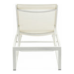 Maldives Adjustable Mesh Water Resistant Fabric Outdoor Patio Adjustable Sun Chaise Lounge in Cream