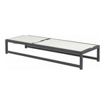 Maldives Adjustable Mesh Water Resistant Fabric Outdoor Patio Adjustable Sun Chaise Lounge in Cream