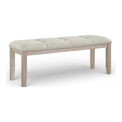 Ananda Fabric Upholstered Bench in Beige