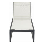 Maldives Adjustable Mesh Water Resistant Fabric Outdoor Patio Adjustable Sun Chaise Lounge in Cream