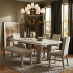 Ananda Fabric Upholstered Bench in Beige