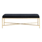 Valley Chenille Fabric Upholstered Bench (22064-) in Black