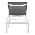 Maldives Adjustable Mesh Water Resistant Fabric Outdoor Patio Adjustable Sun Chaise Lounge in Grey