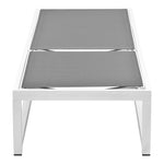 Maldives Adjustable Mesh Water Resistant Fabric Outdoor Patio Adjustable Sun Chaise Lounge in Grey
