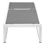 Maldives Adjustable Mesh Water Resistant Fabric Outdoor Patio Adjustable Sun Chaise Lounge in Grey