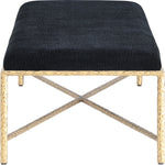 Valley Chenille Fabric Upholstered Bench (22064-) in Black