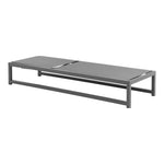 Maldives Adjustable Mesh Water Resistant Fabric Outdoor Patio Adjustable Sun Chaise Lounge in Grey