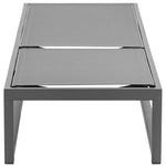 Maldives Adjustable Mesh Water Resistant Fabric Outdoor Patio Adjustable Sun Chaise Lounge in Grey