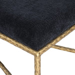 Valley Chenille Fabric Upholstered Bench (22064-) in Black