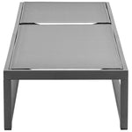 Maldives Adjustable Mesh Water Resistant Fabric Outdoor Patio Adjustable Sun Chaise Lounge in Grey