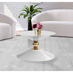 Malia Iron Coffee Table in White
