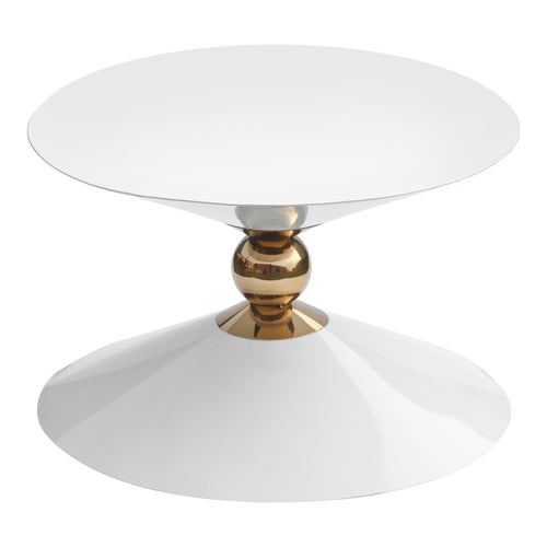 Malia Iron Coffee Table in White
