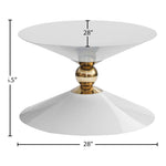Malia Iron Coffee Table in White