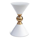 Malia Iron End Table in White