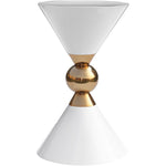 Malia Iron End Table in White