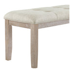 Ananda Fabric Upholstered Bench in Beige
