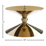 Malia Stainless Steel Coffee Table in Gold