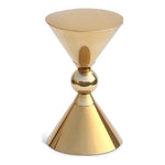 Malia Stainless Steel End Table in Gold