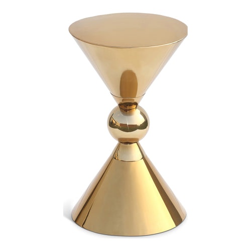 Malia Stainless Steel End Table in Gold