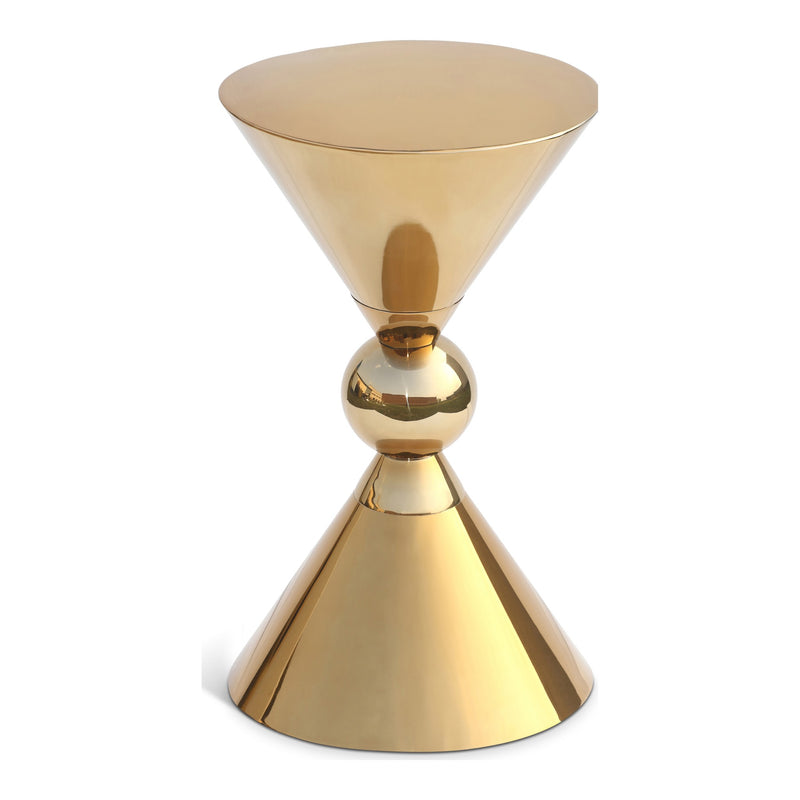 Malia Stainless Steel End Table in Gold