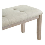 Ananda Fabric Upholstered Bench in Beige