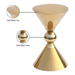 Malia Stainless Steel End Table in Gold
