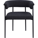 Malin Boucle Fabric Upholstered Dining Chair in Black