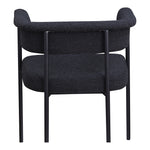 Malin Boucle Fabric Upholstered Dining Chair in Black