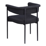 Malin Boucle Fabric Upholstered Dining Chair in Black