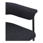 Malin Boucle Fabric Upholstered Dining Chair in Black