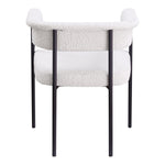Malin Boucle Fabric Upholstered Dining Chair in Cream