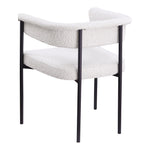 Malin Boucle Fabric Upholstered Dining Chair in Cream