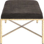 Valley Chenille Fabric Upholstered Bench (22064-) in Brown