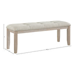 Ananda Fabric Upholstered Bench in Beige