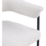 Malin Boucle Fabric Upholstered Dining Chair in Cream