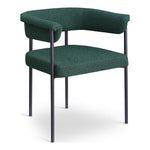 Malin Boucle Fabric Upholstered Dining Chair in Green