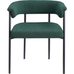 Malin Boucle Fabric Upholstered Dining Chair in Green