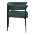 Malin Boucle Fabric Upholstered Dining Chair in Green