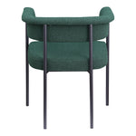 Malin Boucle Fabric Upholstered Dining Chair in Green