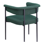 Malin Boucle Fabric Upholstered Dining Chair in Green