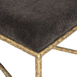 Valley Chenille Fabric Upholstered Bench (22064-) in Brown