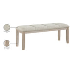 Ananda Fabric Upholstered Bench in Beige