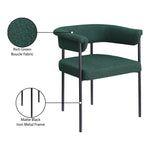 Malin Boucle Fabric Upholstered Dining Chair in Green