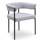 Malin Boucle Fabric Upholstered Dining Chair in Grey