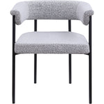 Malin Boucle Fabric Upholstered Dining Chair in Grey