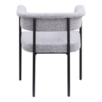 Malin Boucle Fabric Upholstered Dining Chair in Grey