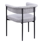 Malin Boucle Fabric Upholstered Dining Chair in Grey