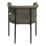 Malin Boucle Fabric Upholstered Dining Chair in Olive