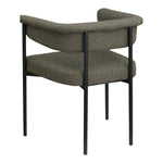 Malin Boucle Fabric Upholstered Dining Chair in Olive