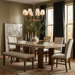 Ananda Fabric Upholstered Bench in Beige